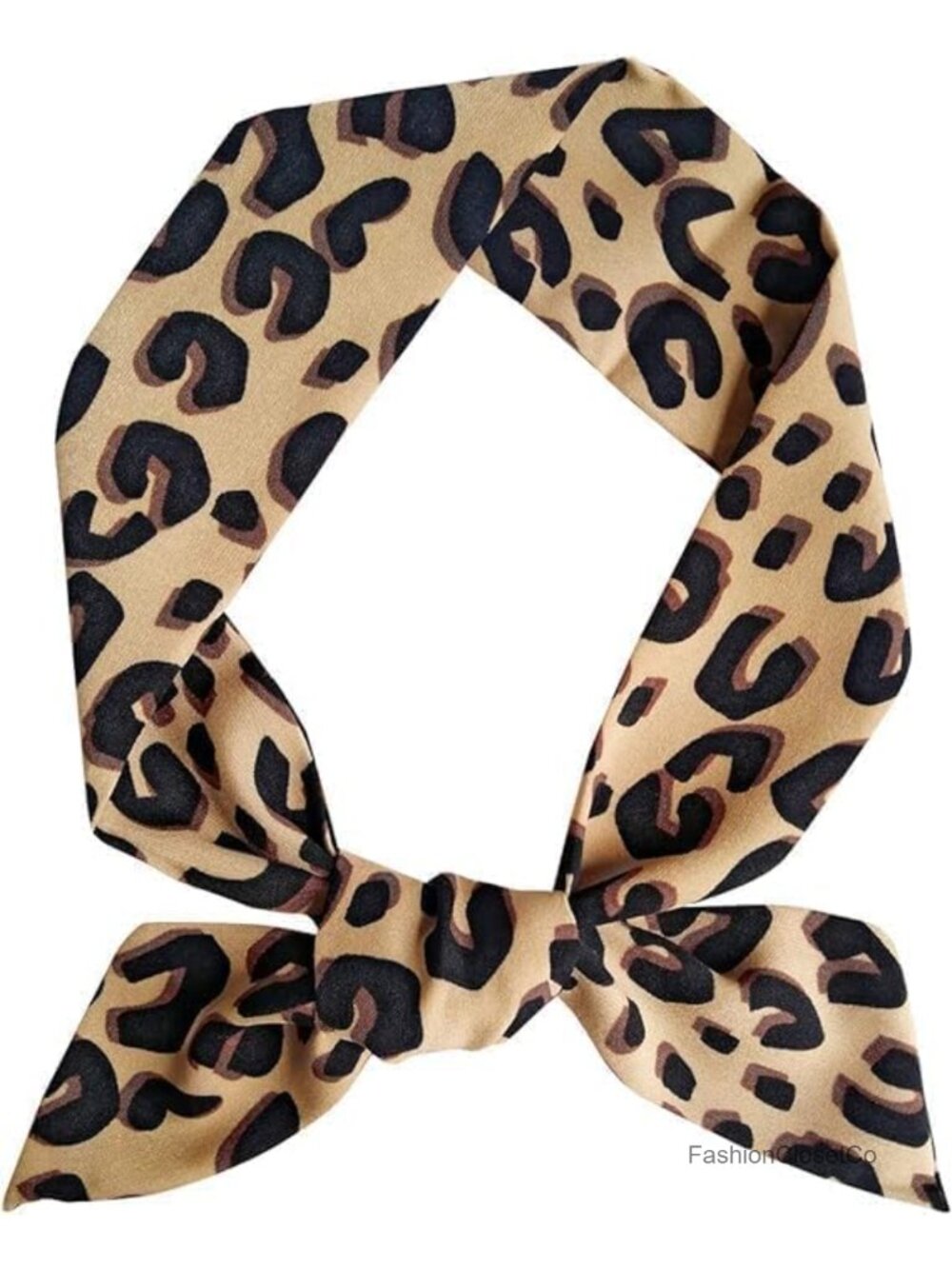Leopard Print Skinny Scarf Multi-Use Neck Tie Hair Accessory
